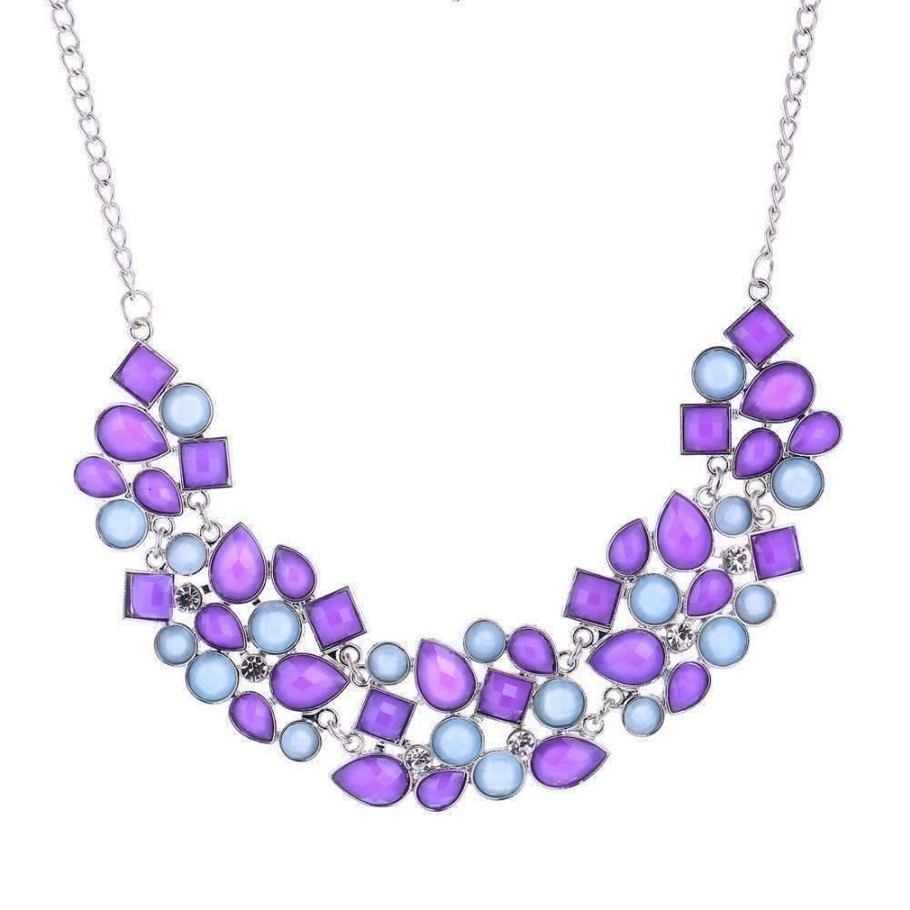 Fab Form Crystal Collar Necklace - In Four Colors