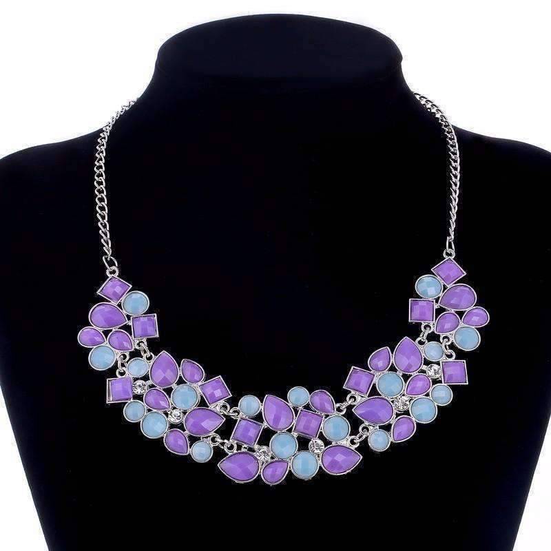 Fab Form Crystal Collar Necklace - In Four Colors