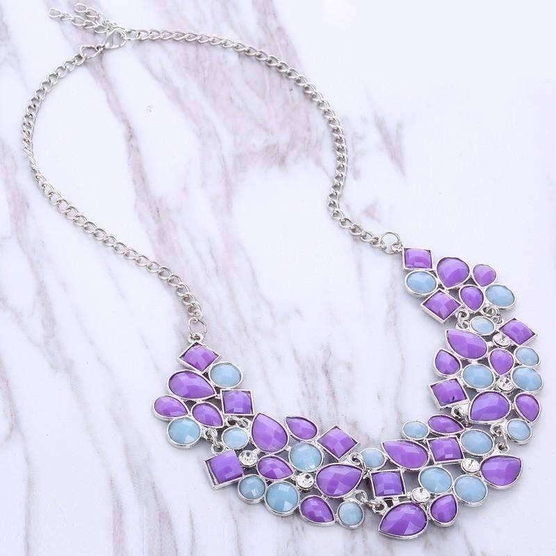 Fab Form Crystal Collar Necklace - In Four Colors