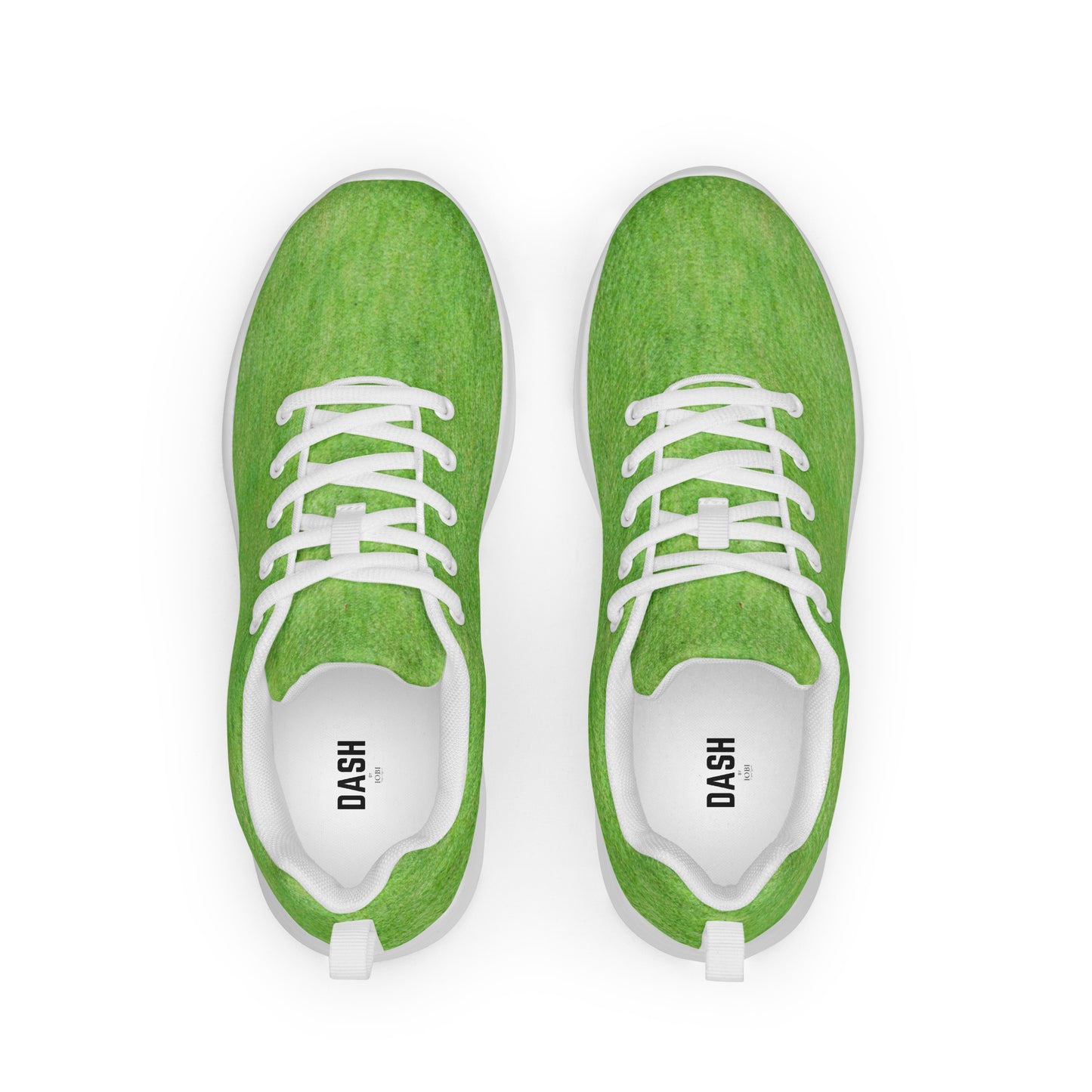 DASH Grass Green Men’s Athletic Shoes Lightweight Breathable Design by IOBI Original Apparel