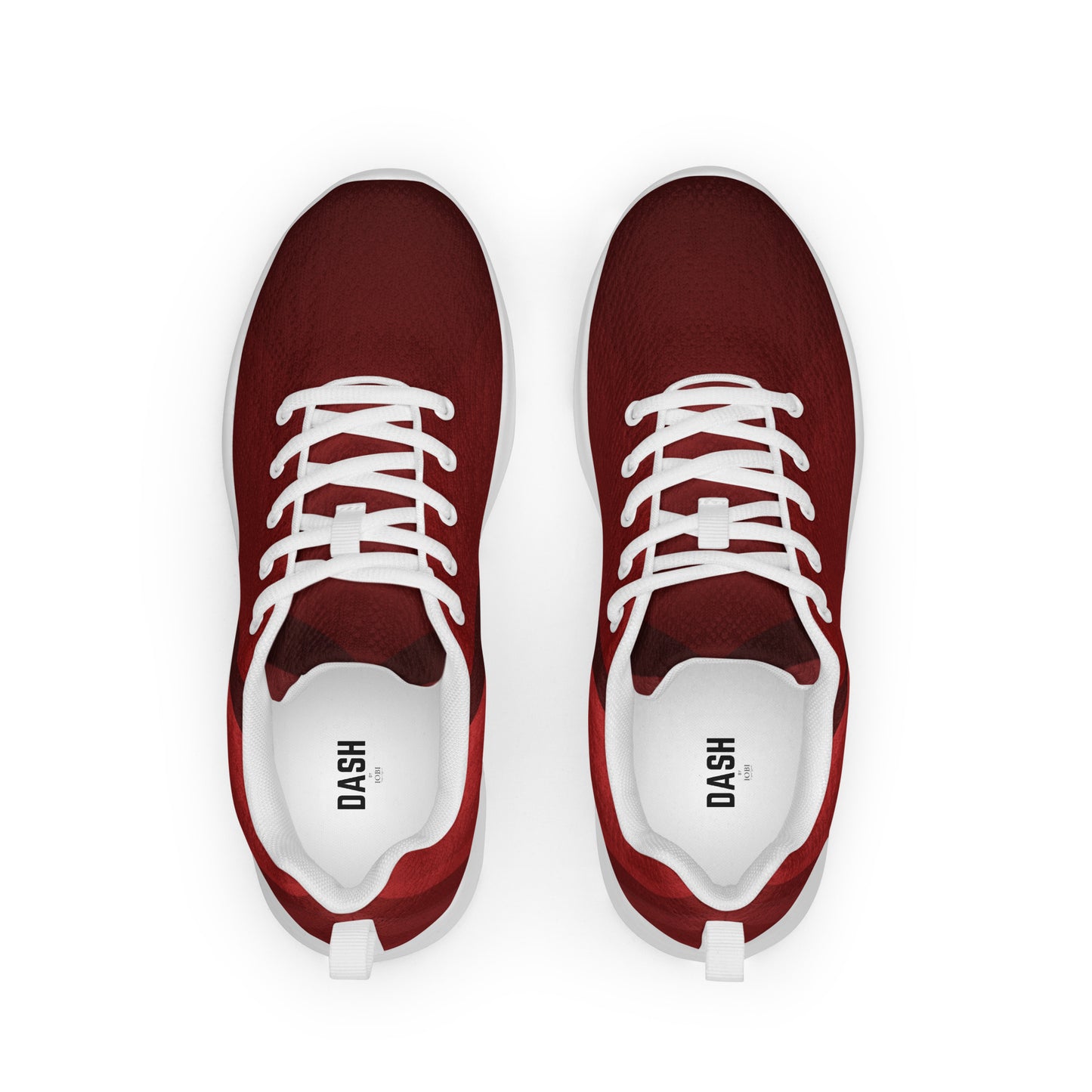 DASH Red Wine Men’s Athletic Shoes Lightweight Breathable Design by IOBI Original Apparel