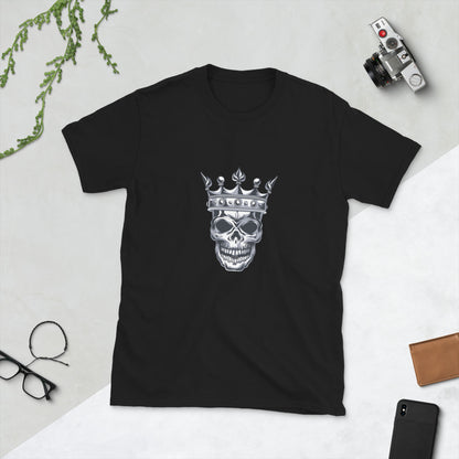 Short-Sleeve Men Soft T-Shirt Skeleton King Design by IOBI Original Apparel