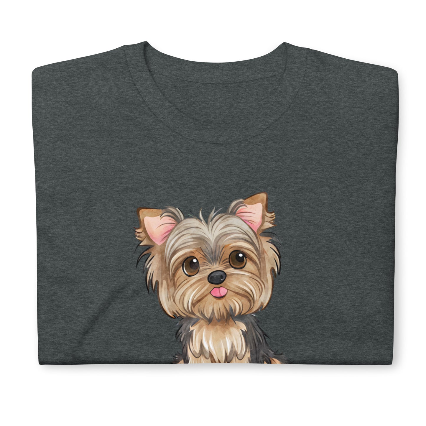 Short-Sleeve Women Soft T-Shirt Yorkie Just Woof It Design by IOBI Original Apparel