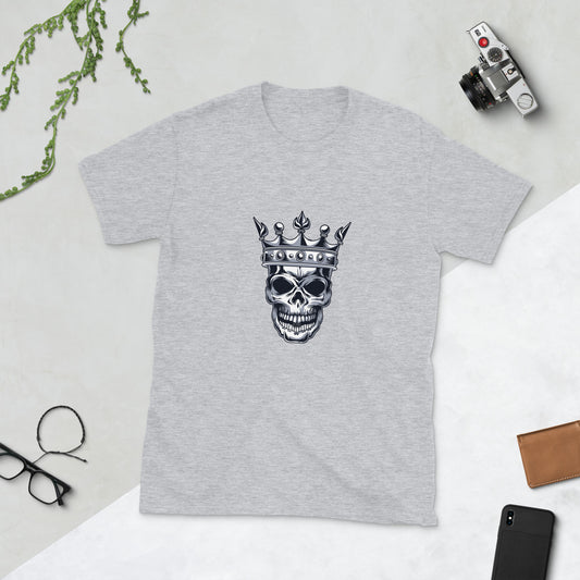 Short-Sleeve Men Soft T-Shirt Skeleton King Design by IOBI Original Apparel