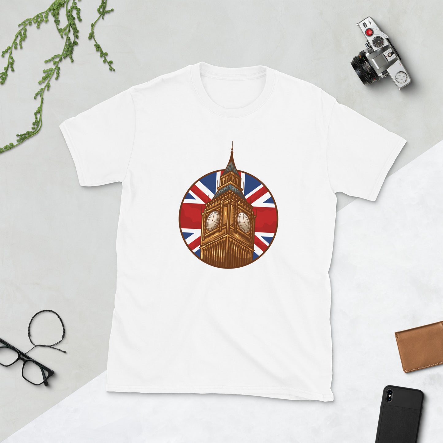 Short-Sleeve Women Soft T-Shirt London Big Ben Design by IOBI Original Apparel