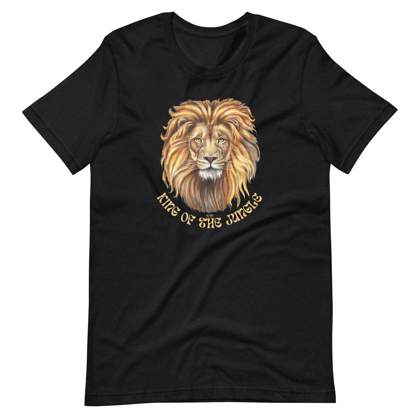 Men's Short-Sleeve Soft T-Shirt King Of The Jungle Lion Design by IOBI Original Apparel