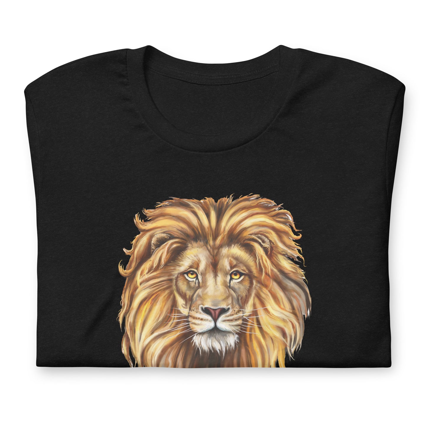 Men's Short-Sleeve Soft T-Shirt King Of The Jungle Lion Design by IOBI Original Apparel