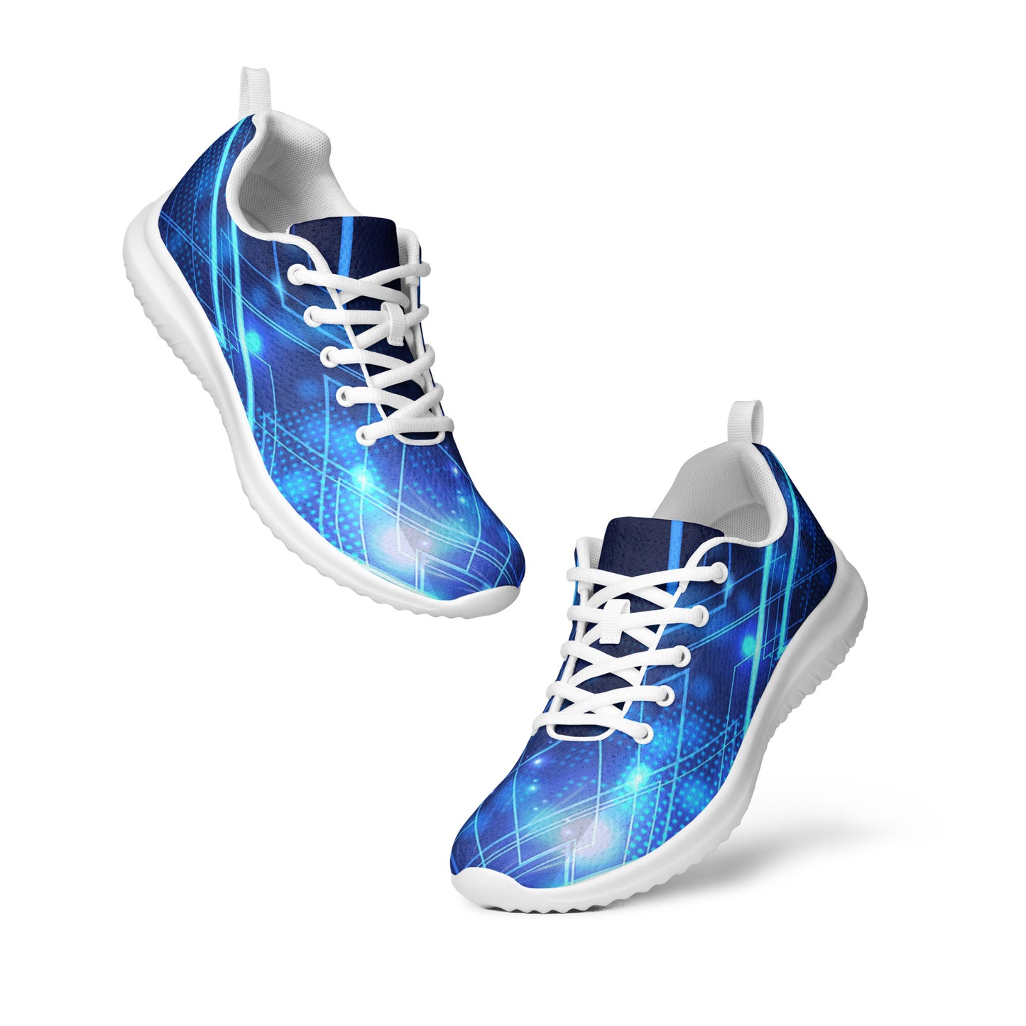 DASH Blue Circuit Women’s Athletic Shoes Lightweight Breathable Design by IOBI Original Apparel