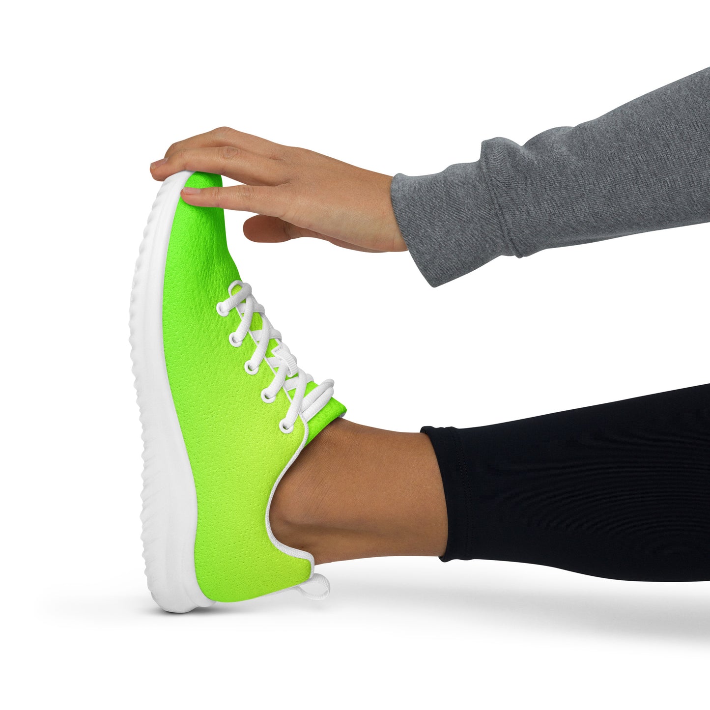 DASH Lime Green Women’s Athletic Shoes Lightweight Breathable Design by IOBI Original Apparel