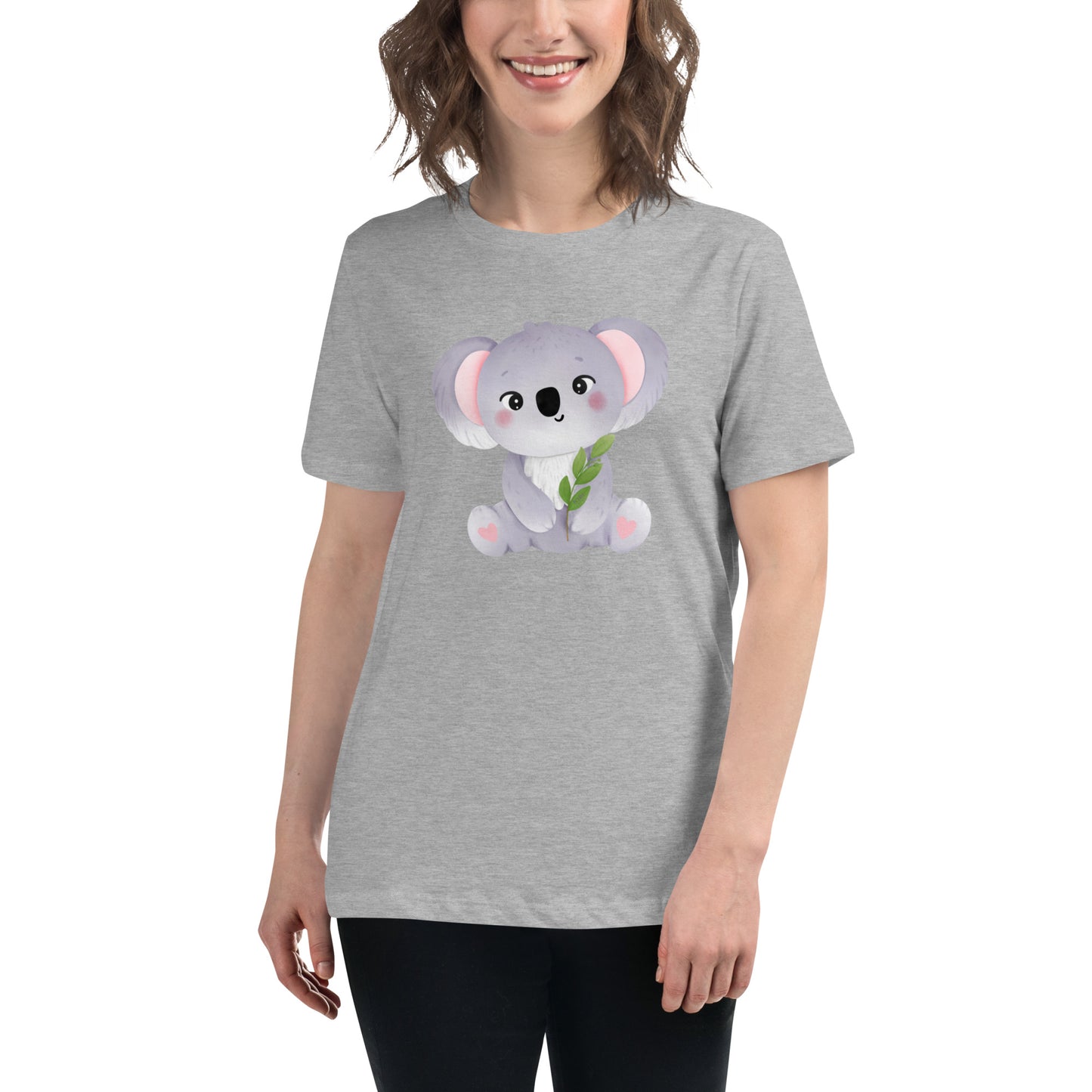 Women's Relaxed Soft & Smooth Premium Quality T-Shirt Baby Koala Design by IOBI Original Apparel