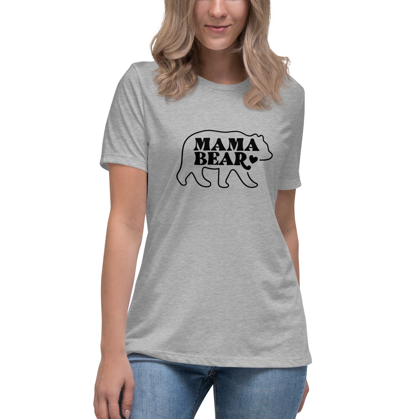 Women's Relaxed Soft & Smooth Premium Quality T-Shirt Mama Bear Design by IOBI Original Apparel