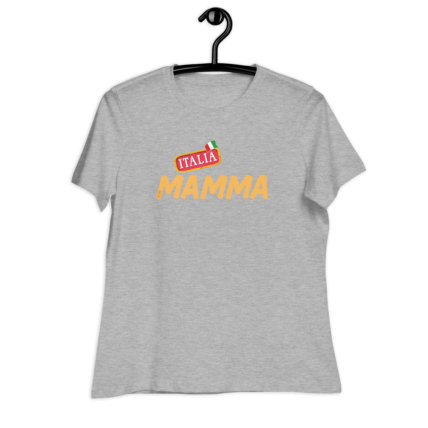 Women's Relaxed Soft & Smooth Premium Quality T-Shirt Italia Mamma Design by IOBI Original Apparel