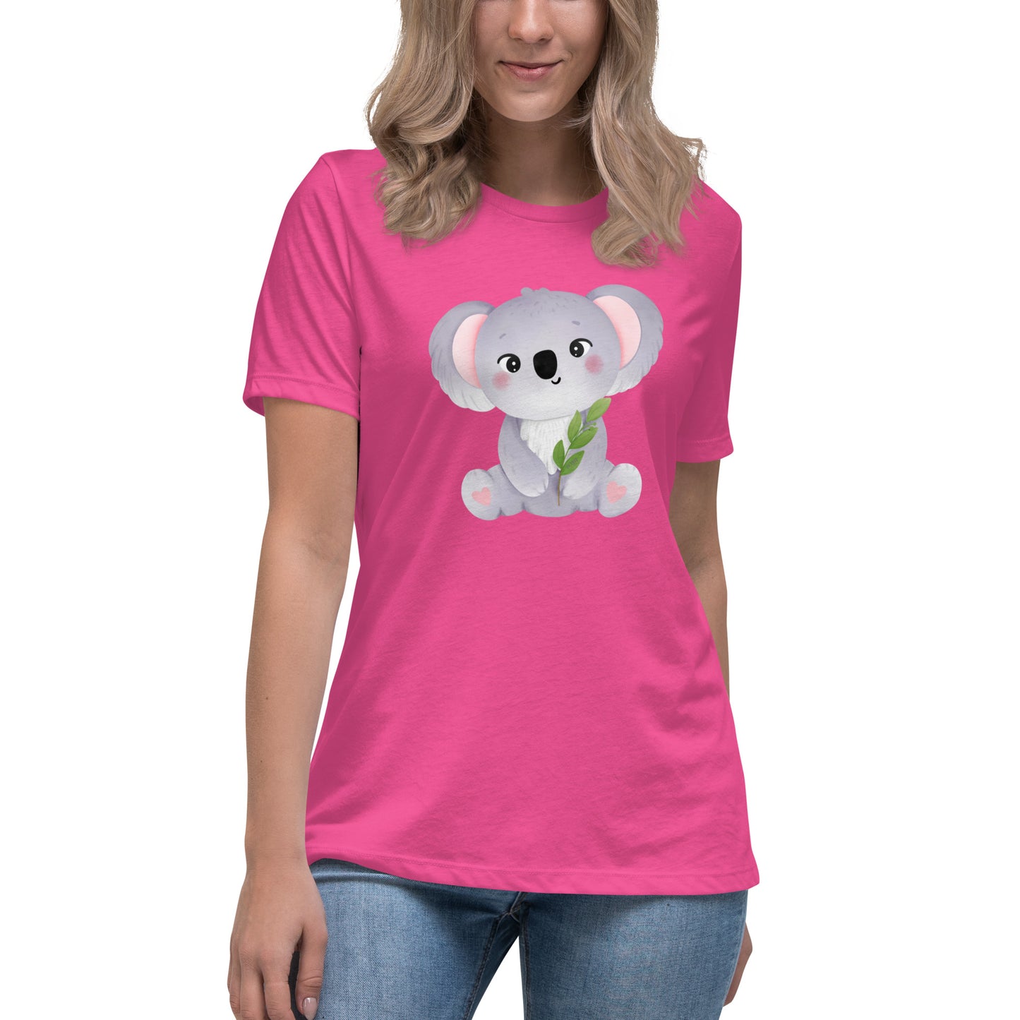 Women's Relaxed Soft & Smooth Premium Quality T-Shirt Baby Koala Design by IOBI Original Apparel