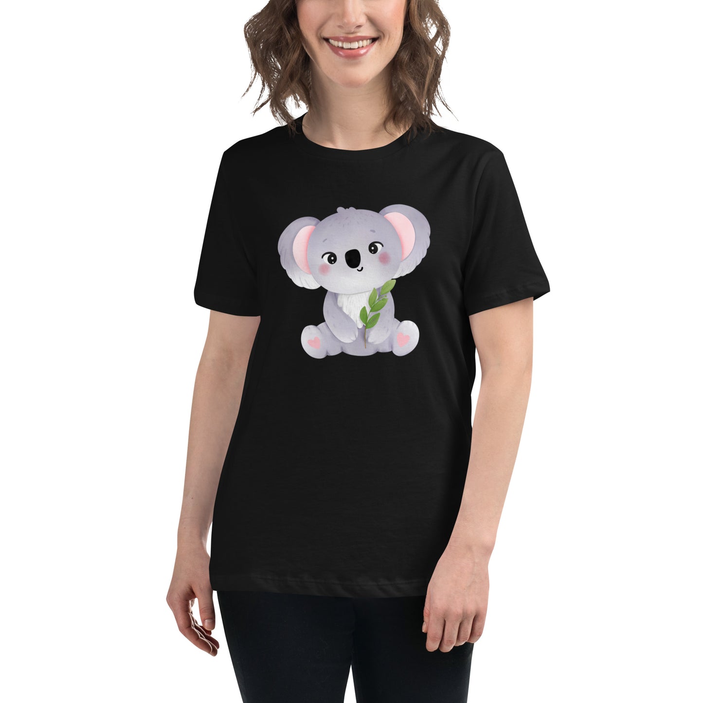 Women's Relaxed Soft & Smooth Premium Quality T-Shirt Baby Koala Design by IOBI Original Apparel