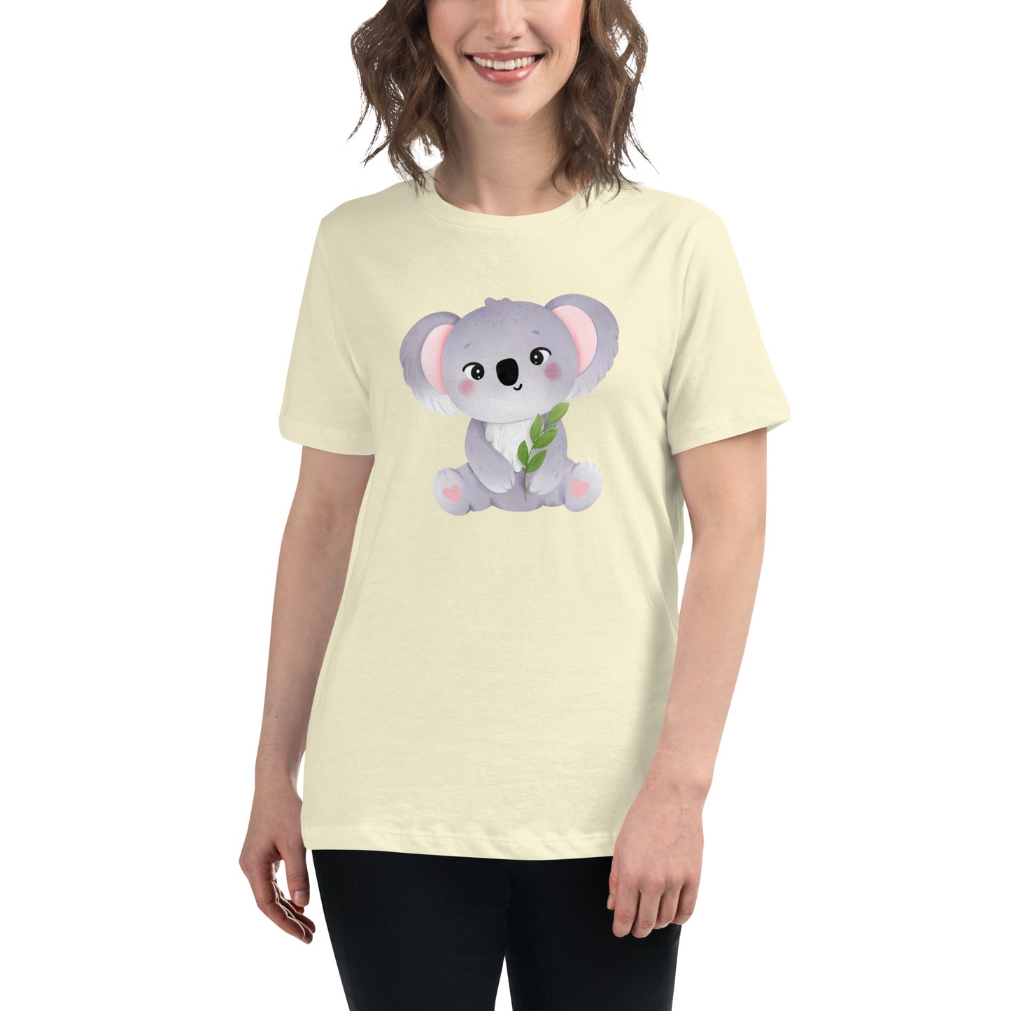 Women's Relaxed Soft & Smooth Premium Quality T-Shirt Baby Koala Design by IOBI Original Apparel