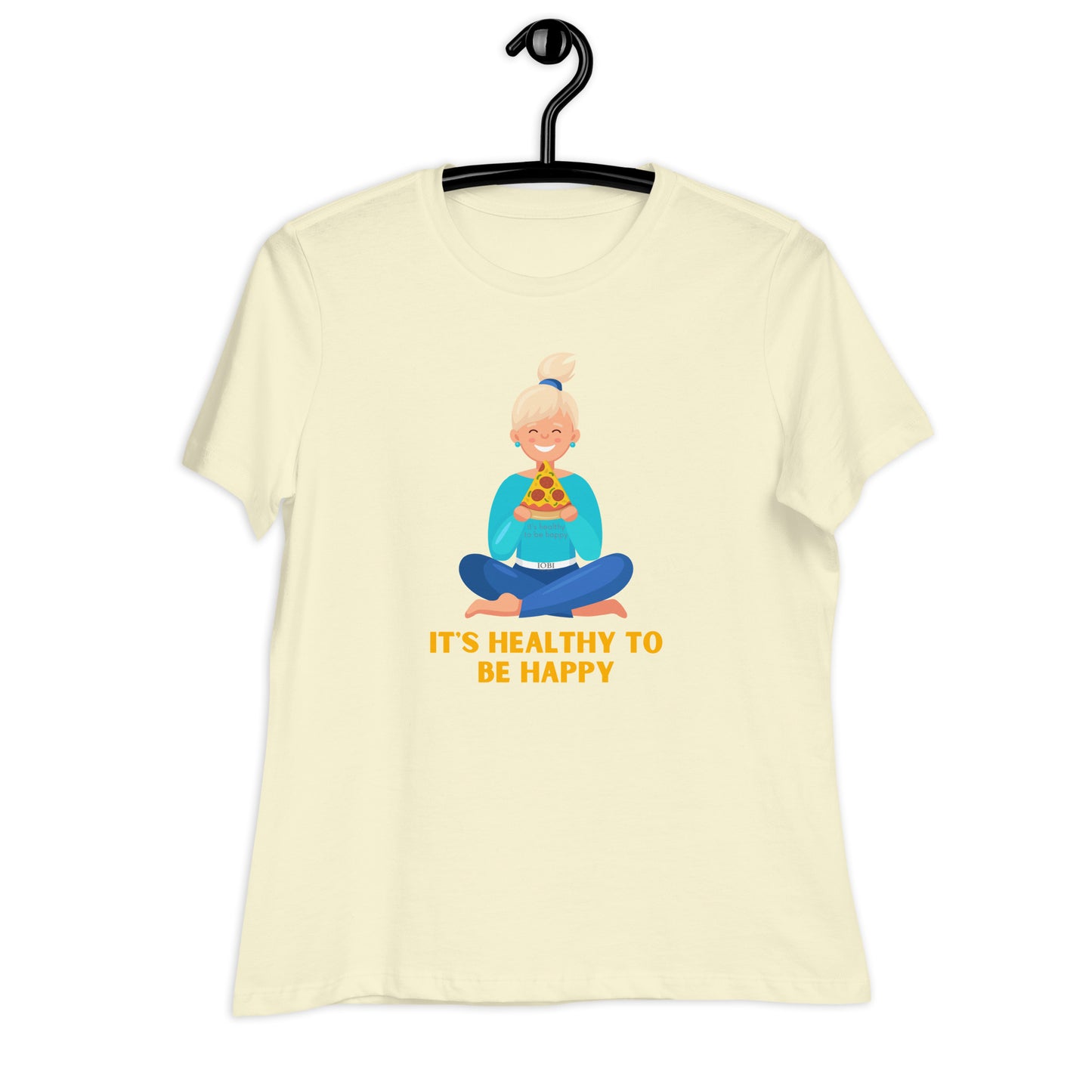 Women's Relaxed Soft & Smooth Premium Quality T-Shirt It's Healthy To Be Happy Design by IOBI Original Apparel