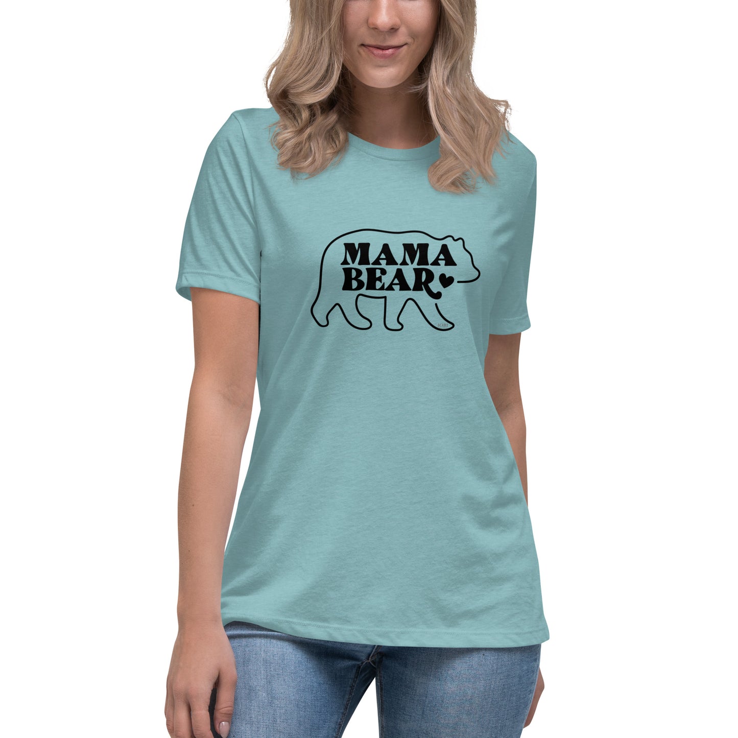 Women's Relaxed Soft & Smooth Premium Quality T-Shirt Mama Bear Design by IOBI Original Apparel