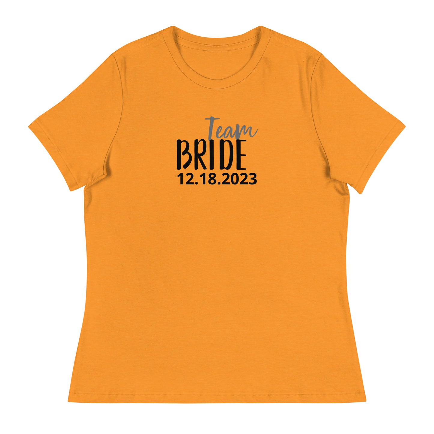 Women's Relaxed Soft & Smooth Premium Quality T-Shirt Personalize Customize Bride Bridesmaids Wedding or Bachelorette Party Design by IOBI Original Apparel