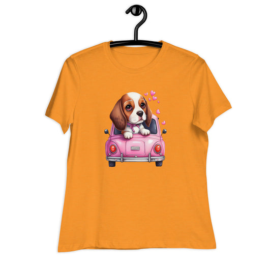 Women's Relaxed Soft & Smooth Premium Quality T-Shirt My Beagle Design by IOBI Original Apparel