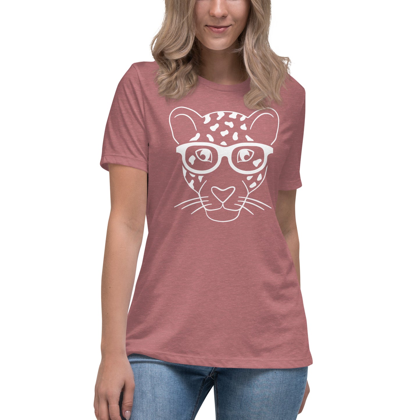 Women's Relaxed Soft & Smooth Premium Quality T-Shirt Leopard Design by IOBI Original Apparel