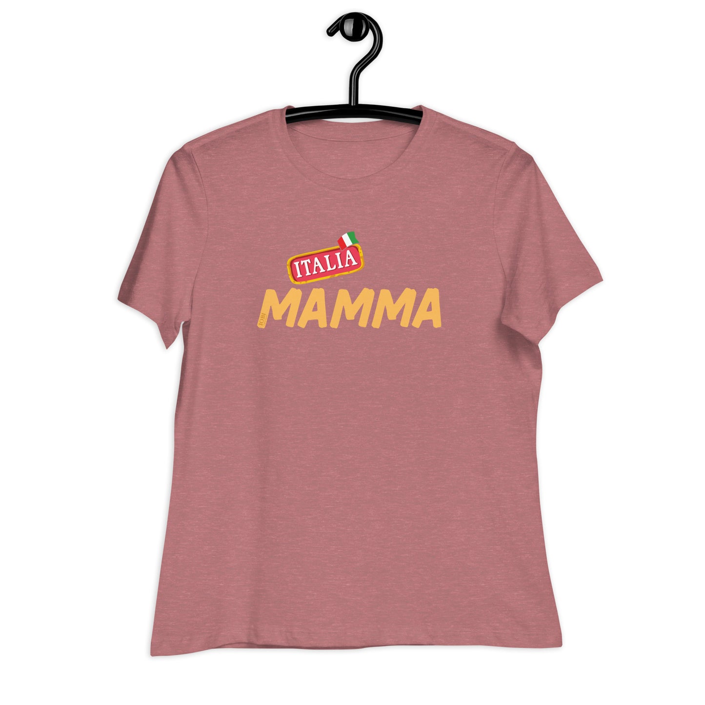 Women's Relaxed Soft & Smooth Premium Quality T-Shirt Italia Mamma Design by IOBI Original Apparel