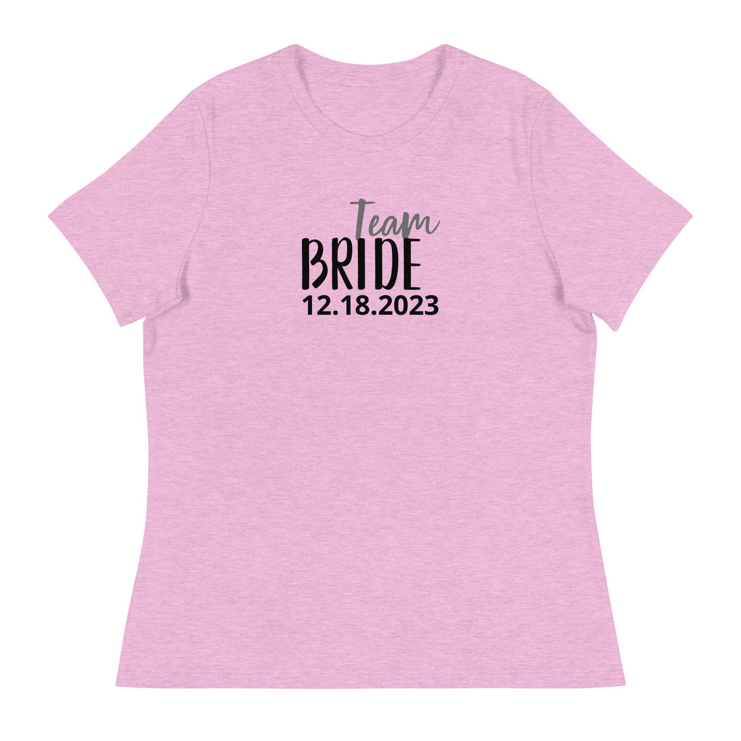 Women's Relaxed Soft & Smooth Premium Quality T-Shirt Personalize Customize Bride Bridesmaids Wedding or Bachelorette Party Design by IOBI Original Apparel