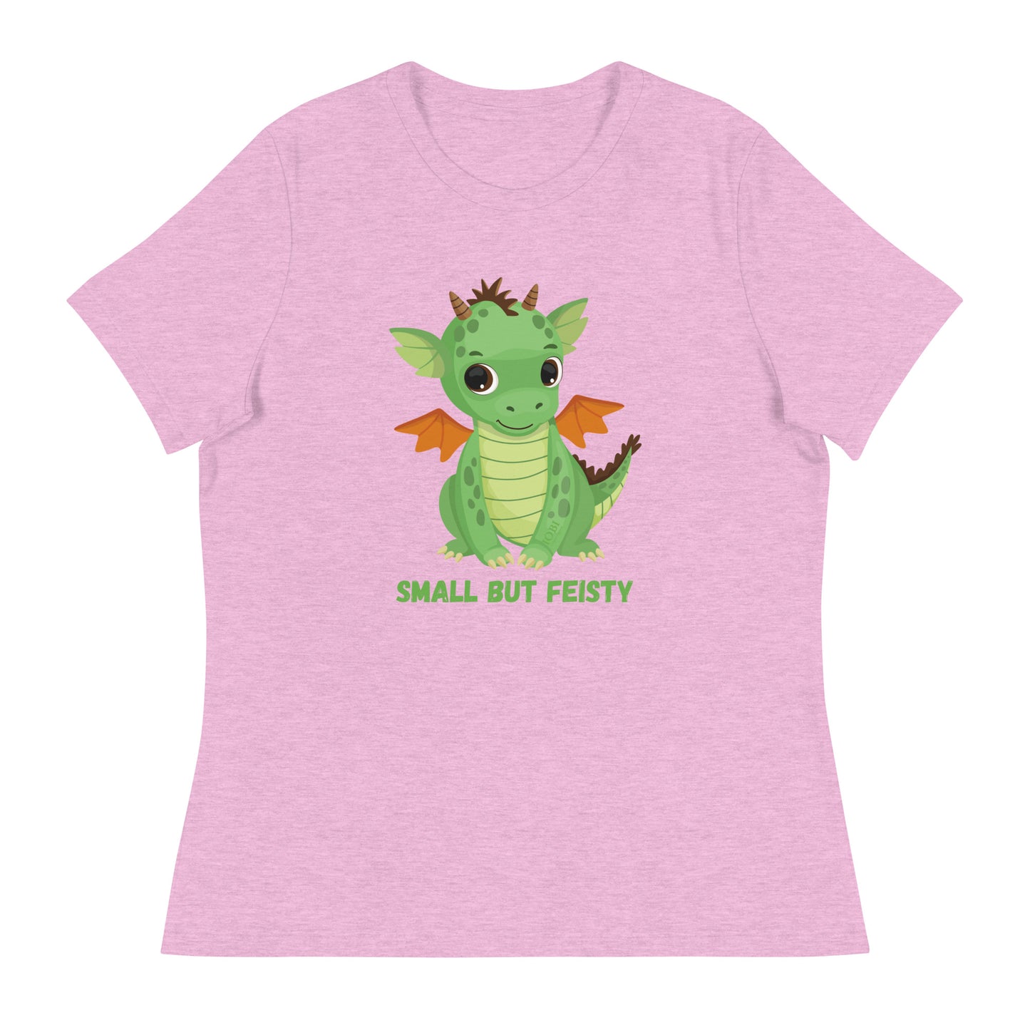 Women's Relaxed Soft & Smooth Premium Quality T-Shirt Small But Feisty Dragon Design by IOBI Original Apparel