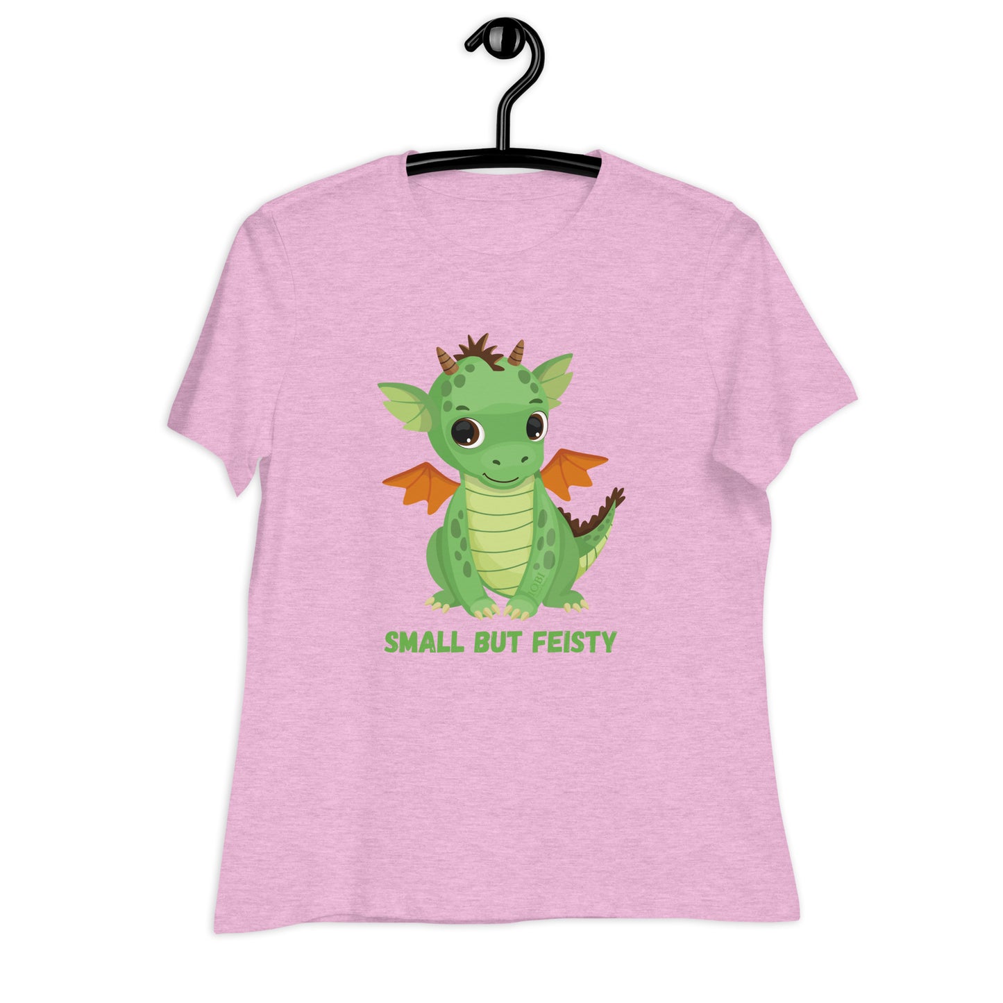 Women's Relaxed Soft & Smooth Premium Quality T-Shirt Small But Feisty Dragon Design by IOBI Original Apparel