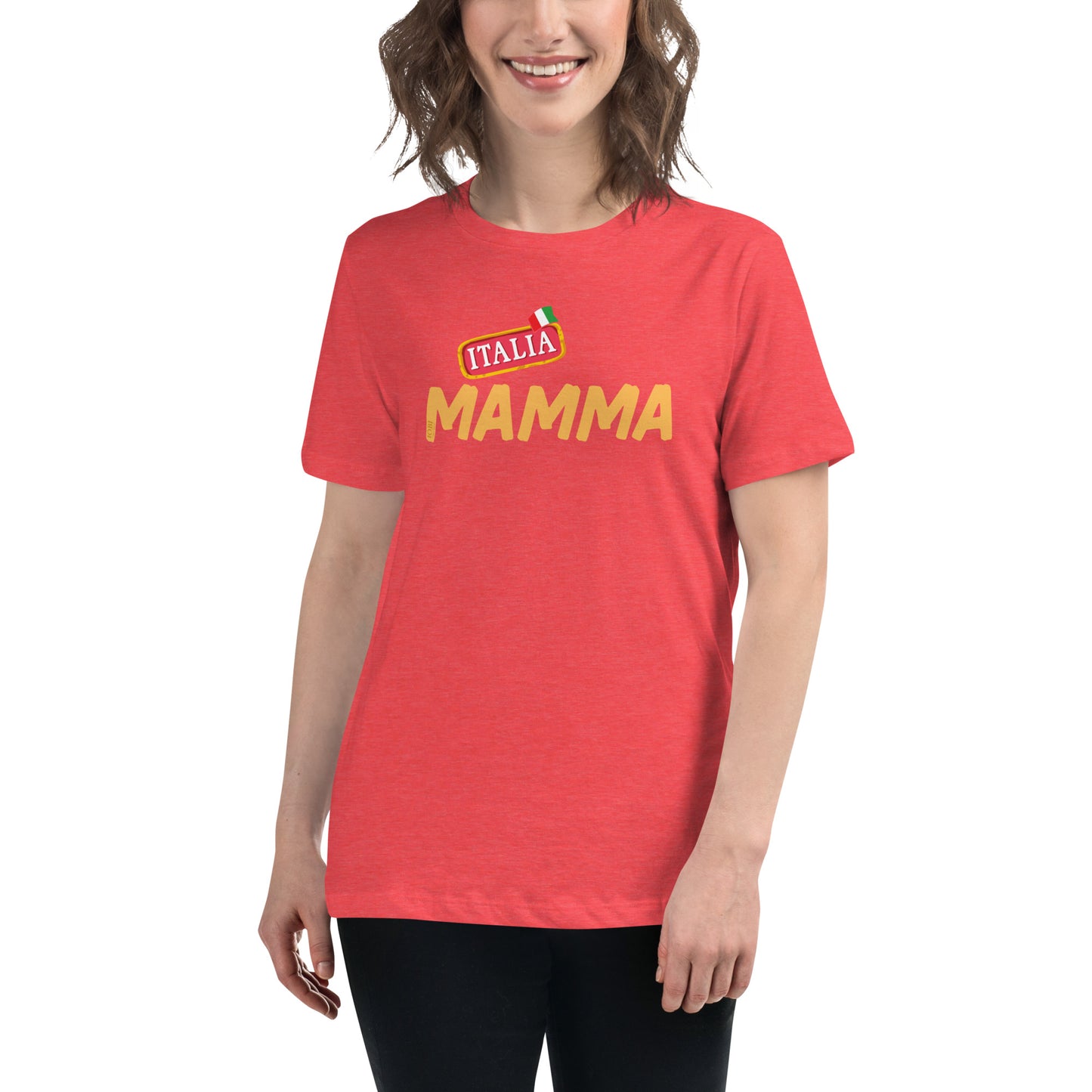 Women's Relaxed Soft & Smooth Premium Quality T-Shirt Italia Mamma Design by IOBI Original Apparel