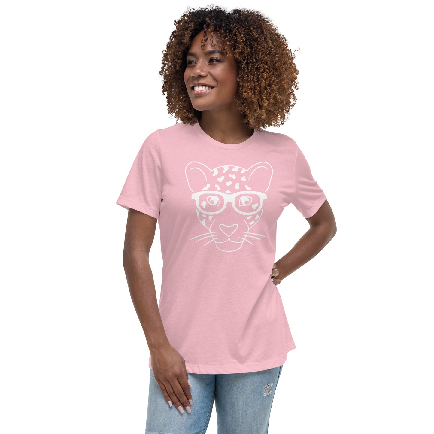 Women's Relaxed Soft & Smooth Premium Quality T-Shirt Leopard Design by IOBI Original Apparel