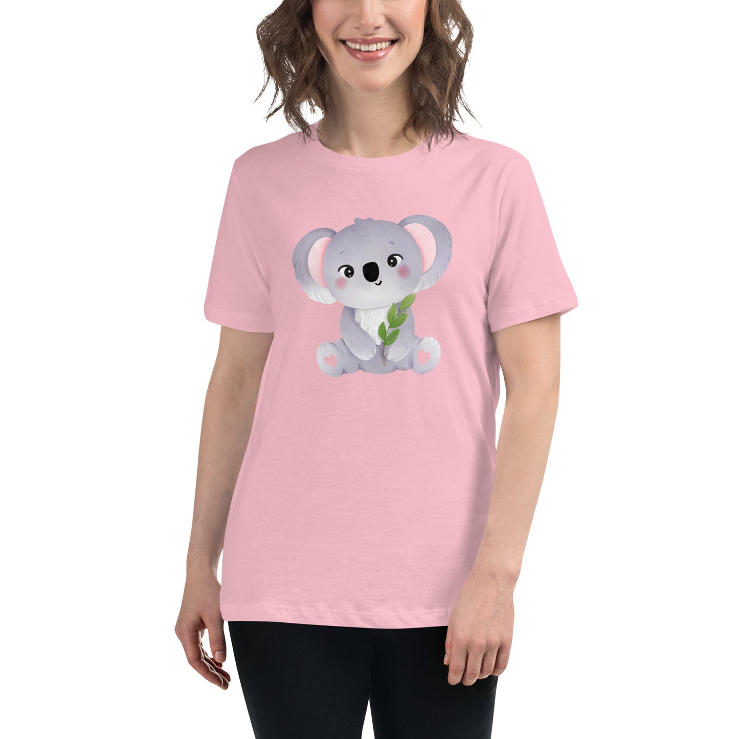 Women's Relaxed Soft & Smooth Premium Quality T-Shirt Baby Koala Design by IOBI Original Apparel