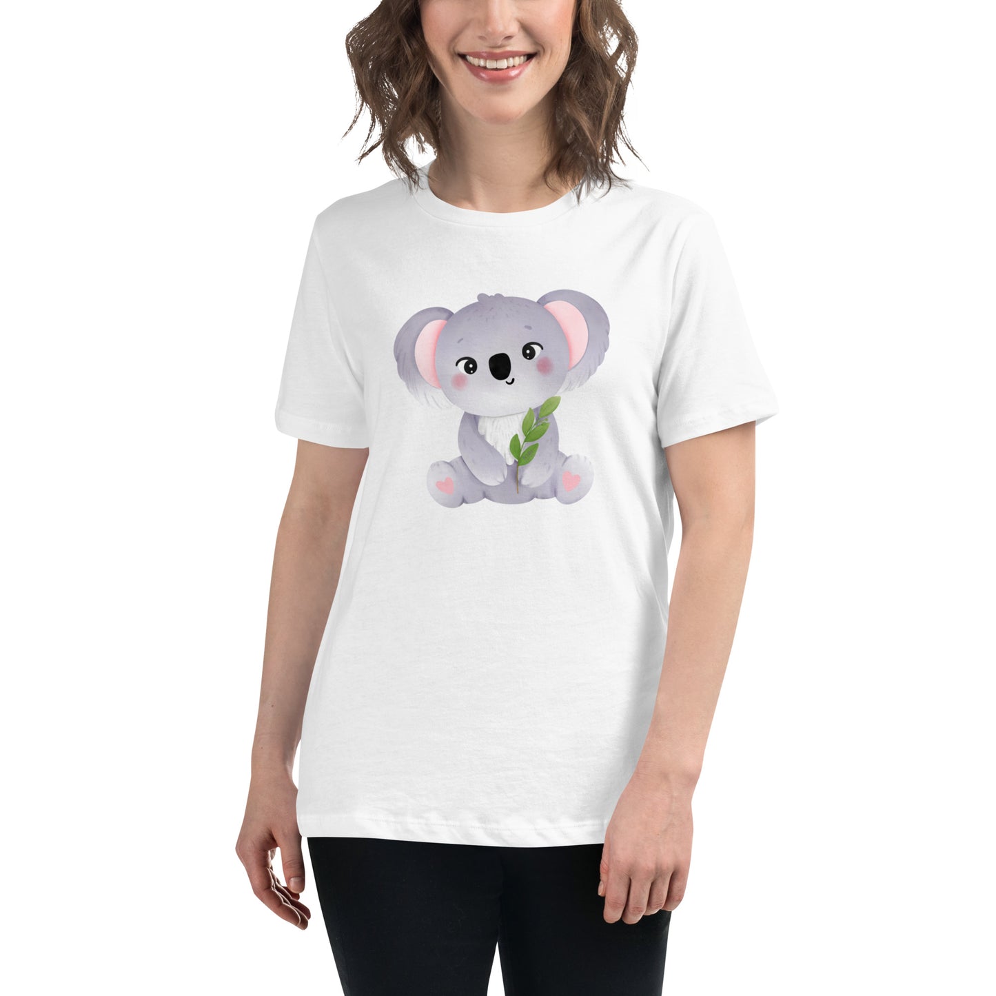 Women's Relaxed Soft & Smooth Premium Quality T-Shirt Baby Koala Design by IOBI Original Apparel