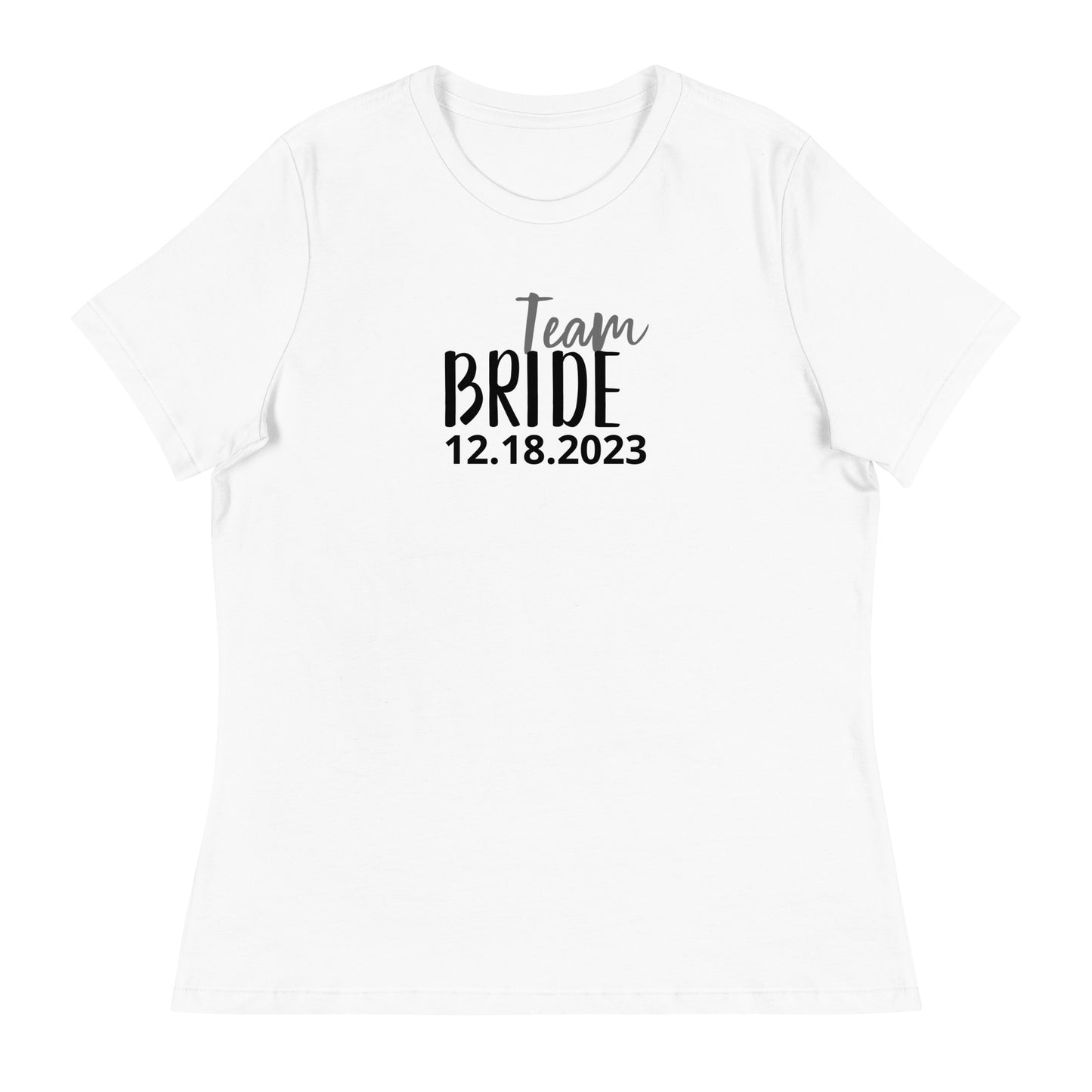 Women's Relaxed Soft & Smooth Premium Quality T-Shirt Personalize Customize Bride Bridesmaids Wedding or Bachelorette Party Design by IOBI Original Apparel