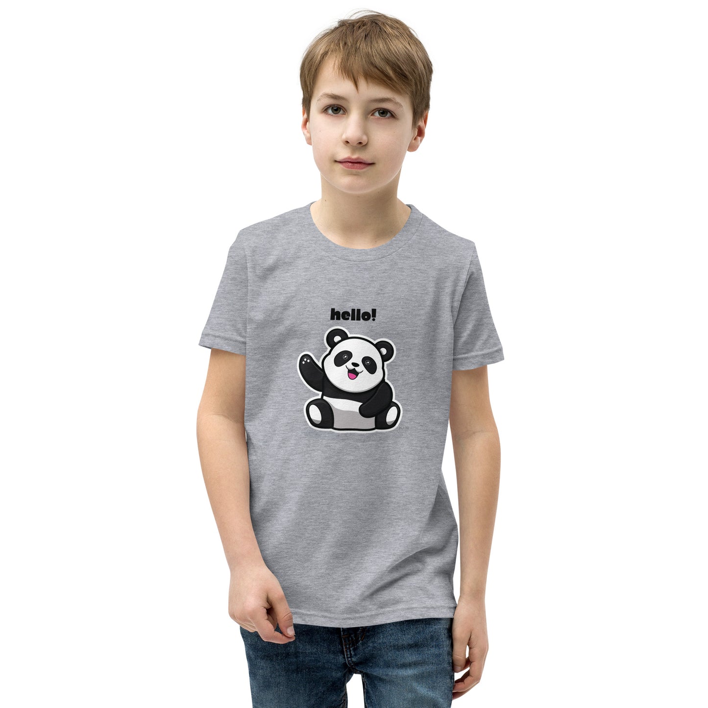 Kids Panda Short Sleeve T-Shirt Best Quality Soft & Comfy for Girls or Boys by IOBI Original Apparel