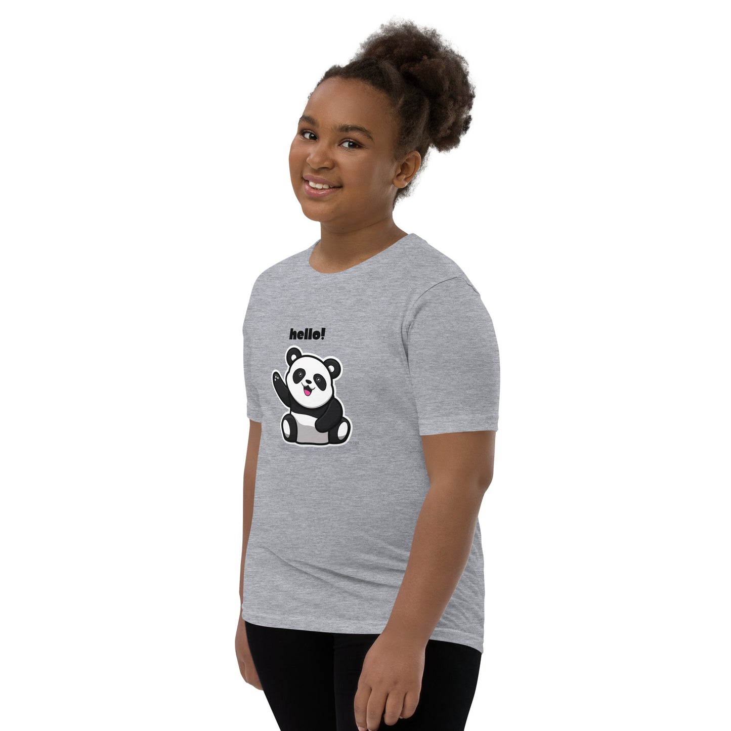 Kids Panda Short Sleeve T-Shirt Best Quality Soft & Comfy for Girls or Boys by IOBI Original Apparel