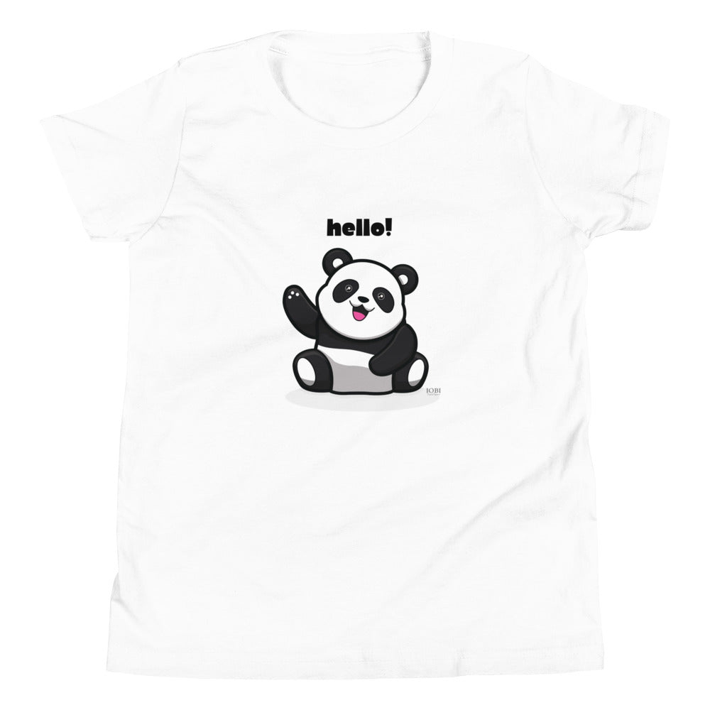 Kids Panda Short Sleeve T-Shirt Best Quality Soft & Comfy for Girls or Boys by IOBI Original Apparel