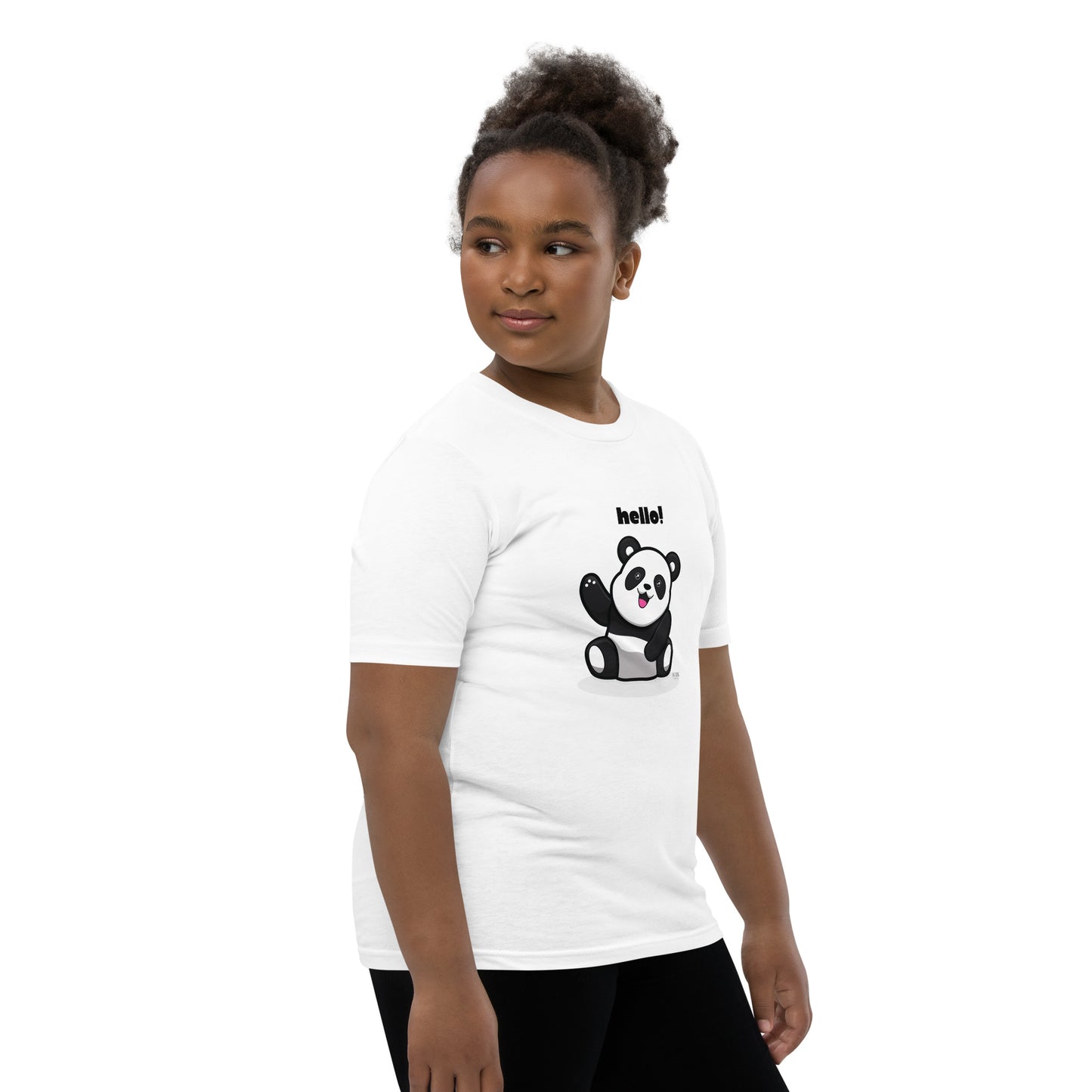 Kids Panda Short Sleeve T-Shirt Best Quality Soft & Comfy for Girls or Boys by IOBI Original Apparel